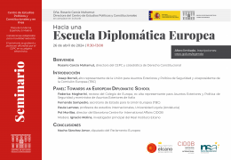 Seminario "Hacía una Escuela Diplomática Europea"