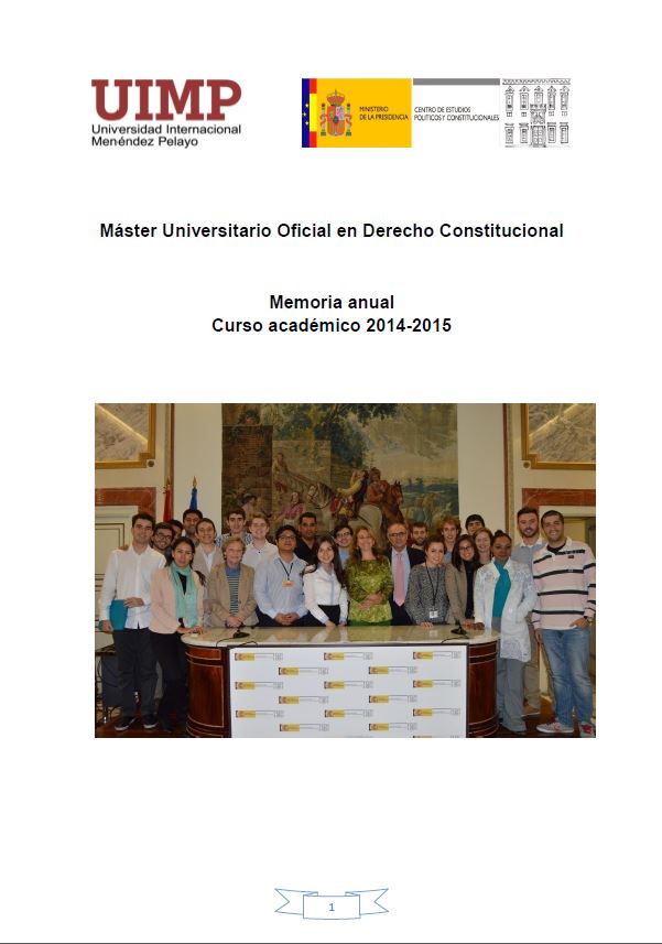 Máster Universitario Oficial en Derecho Constitucional 2014-2016