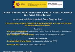 ¿Una sociedad europea reforzada? El Plan Next-Gen EU y el futuro de Europa: perspectivas constitucionales