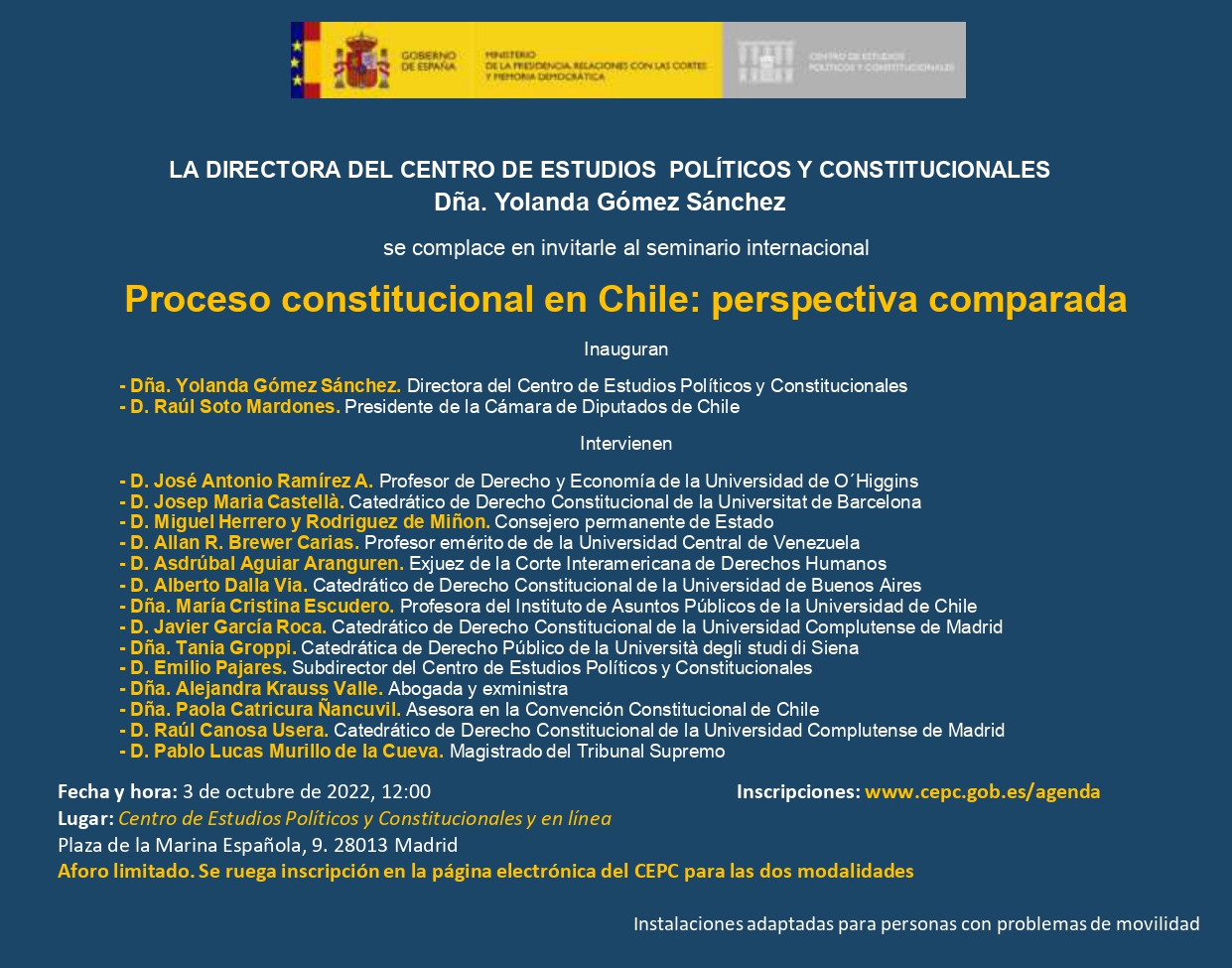 Proceso constitucional en Chile: perspectiva comparada