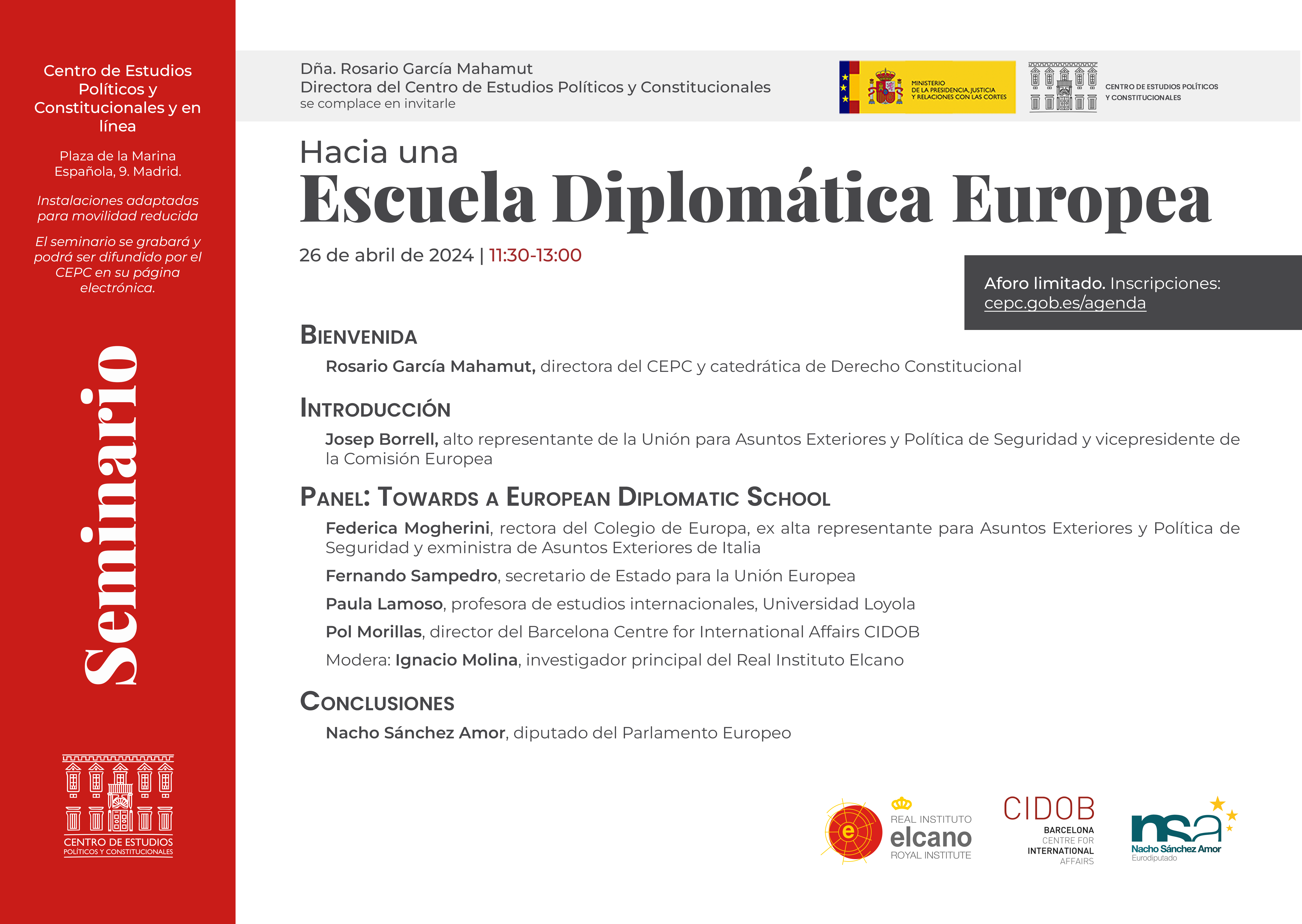 Seminario "Hacía una Escuela Diplomática Europea"