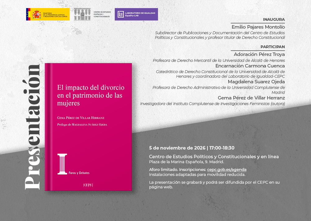Presentación de "El impacto del divorcio en el patrimonio de las mujeres""