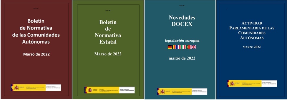 Publicados los boletines de novedades normativas correspondientes a marzo de 2022