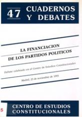La financiación de los partidos políticos. Debate celebrado en el Centro de Estudios Constitucionales