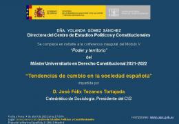 Conferencia inaugural del Módulo V del Máster Universitario en Derecho Constitucional 2021-2022 