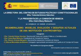 Seminario: Bicameralismo: Modelos, evolución y desafíos actuales de una institución controvertida