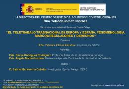Seminario García-Pelayo “El teletrabajo trasnacional en Europa y España. Fenomenología, marcos reguladores y derechos” 