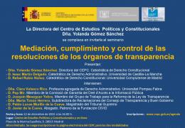 Seminario "Mediación, cumplimiento y control de las resoluciones de los órganos de transparencia"