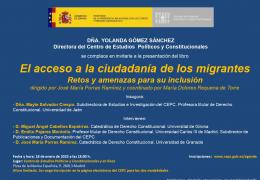 Presentación del libro “El acceso a la ciudadanía de los migrantes. Retos y amenazas para su inclusión”