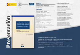 Presentación del libro "Estudios sobre Derecho Constitucional Español, Comparado y Europeo. Liber amicorum Yolanda Gómez Sánchez"
