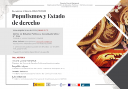Encuentro trilateral ACE/AFDC/AIC "Populismos y Estado de derecho"