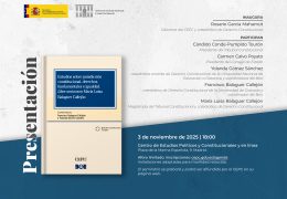 Presentación del libro "Estudios sobre jurisdicción constitucional, derechos fundamentales e igualdad. Liber amicorum María Luisa Balaguer Callejón"