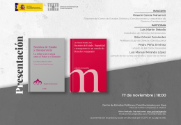 Presentación de los libros "Secretos de Estado y transparencia. La difícil convivencia entre el poder y el derecho" y "Secretos de Estado. Seguridad o transparencia: un estudio de Derecho comparado"