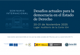 Seminario internacional "Desafíos actuales para la democracia en el Estado de Derecho"