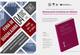 Presentación del libro "Democracia inclusiva en México. Participación política de los grupos históricamente representados"