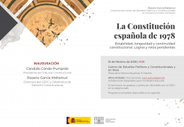 Coloquio "La Constitución española de 1978. Estabilidad, longevidad y continuidad constitucional. Logros y retos pendientes"