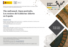Presentación del proyecto "The unframed. Open portraits.  Los rostros del Gobierno Abierto en España"