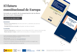 Jornada "El futuro constitucional de Europa. En ocasión de la presentación de los libros del Seminario Italoespañol"