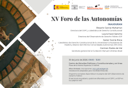 XV Foro de las Autonomías