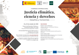 Congreso internacional "Justicia climática, ciencia y derechos. Desafíos y horizontes"