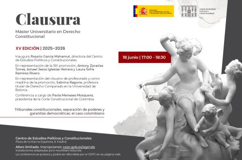 Clausura del Máster Universitario en Derecho Constitucional, XV edición 2025-2026