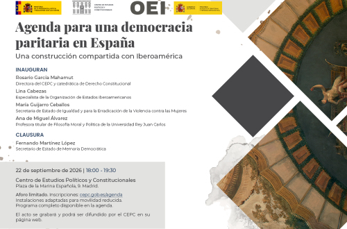 Diálogo "Agenda para una democracia paritaria en España: una  construcción compartida con Iberoamérica"