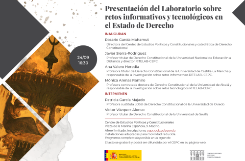 Jornada Presentación del Laboratorio sobre retos informativos y tecnológicos en el Estado de Derecho